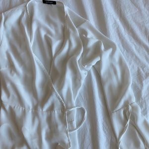 Forever 21 White Wrap Blouse